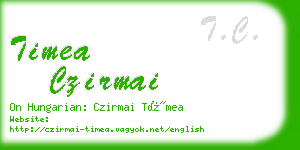 timea czirmai business card